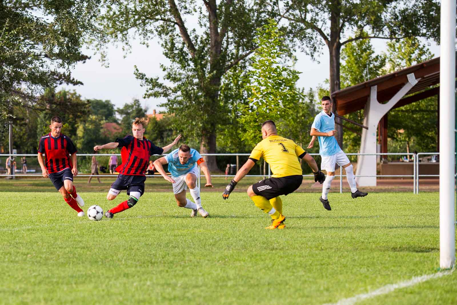 Dernovics Tamás ezen helyzetéből nem született gól (Fotó: Babák Zoltán)