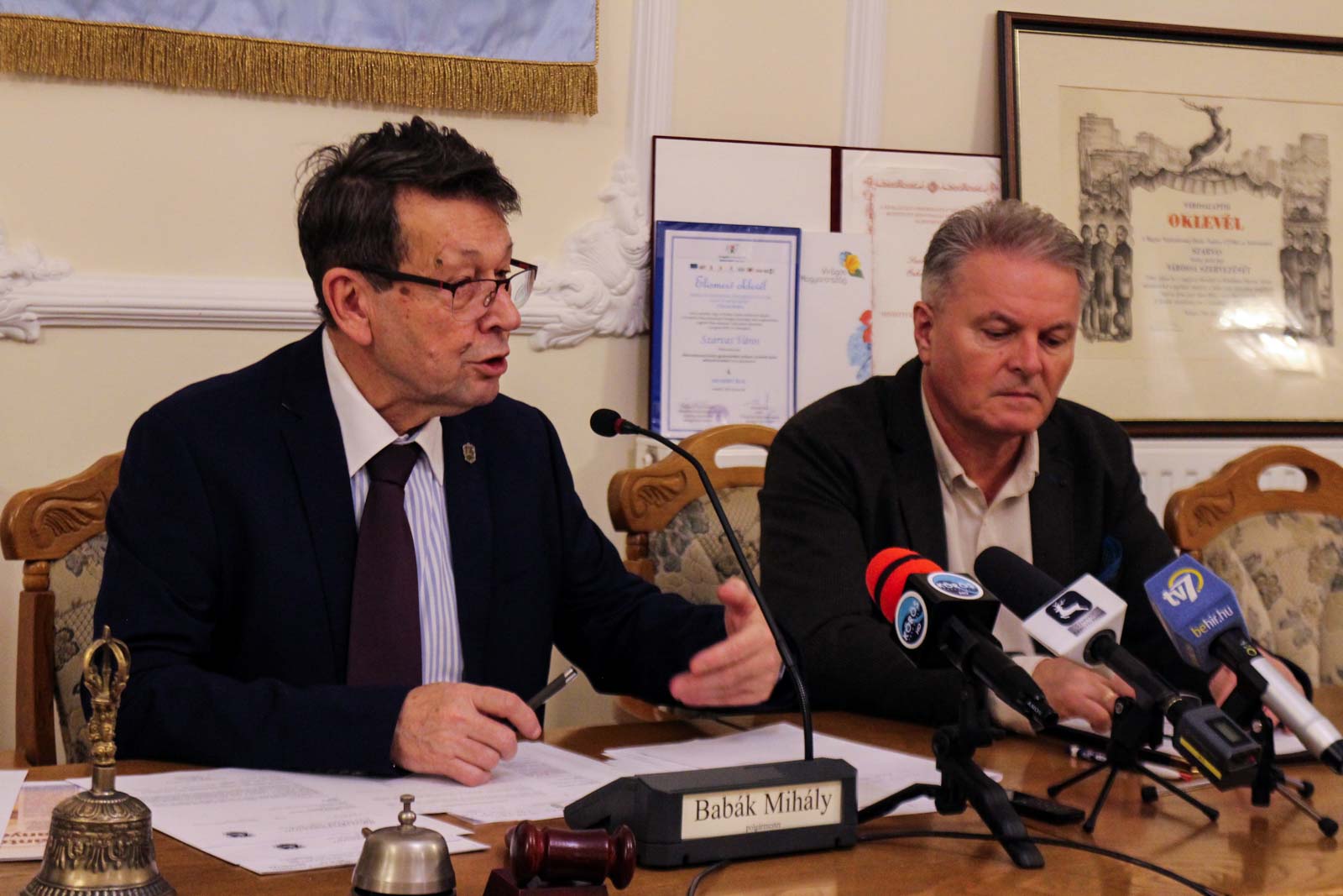 Babák Mihály és dr. Melis János (Fotó: Hegedűs Éva)