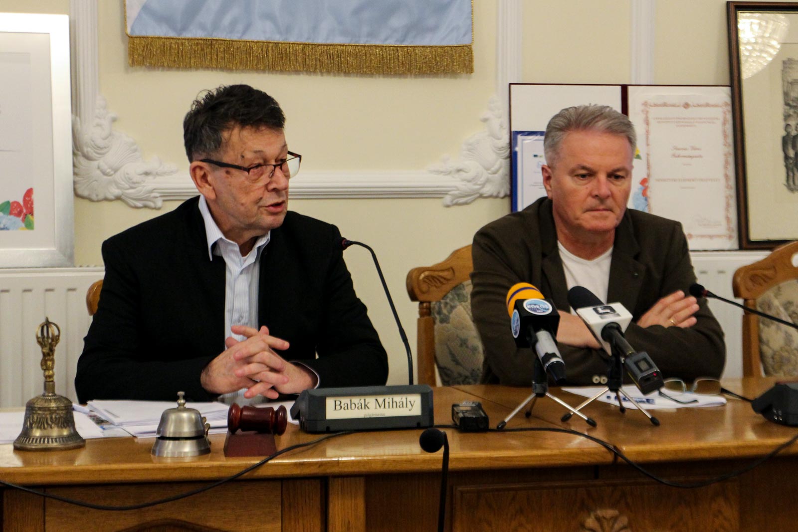 Babák Mihály és dr. Melis János (Fotó: Hegedűs Éva)