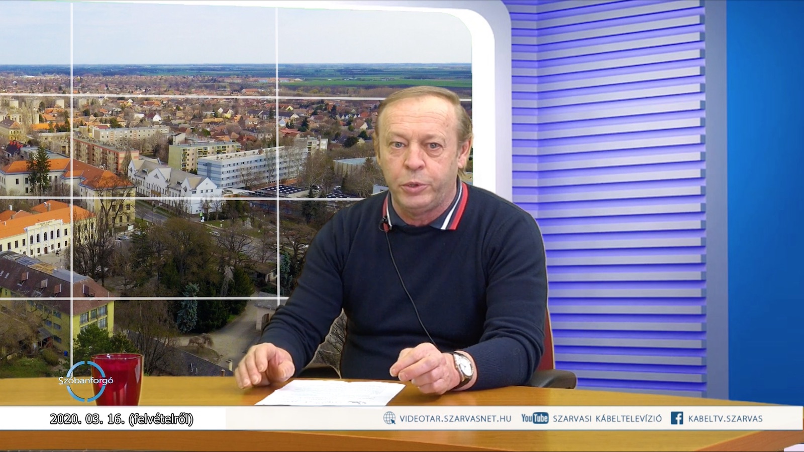 Molnár József, Csabacsűd polgármestere (Fotó: Szarvasi Kábeltelevízió)