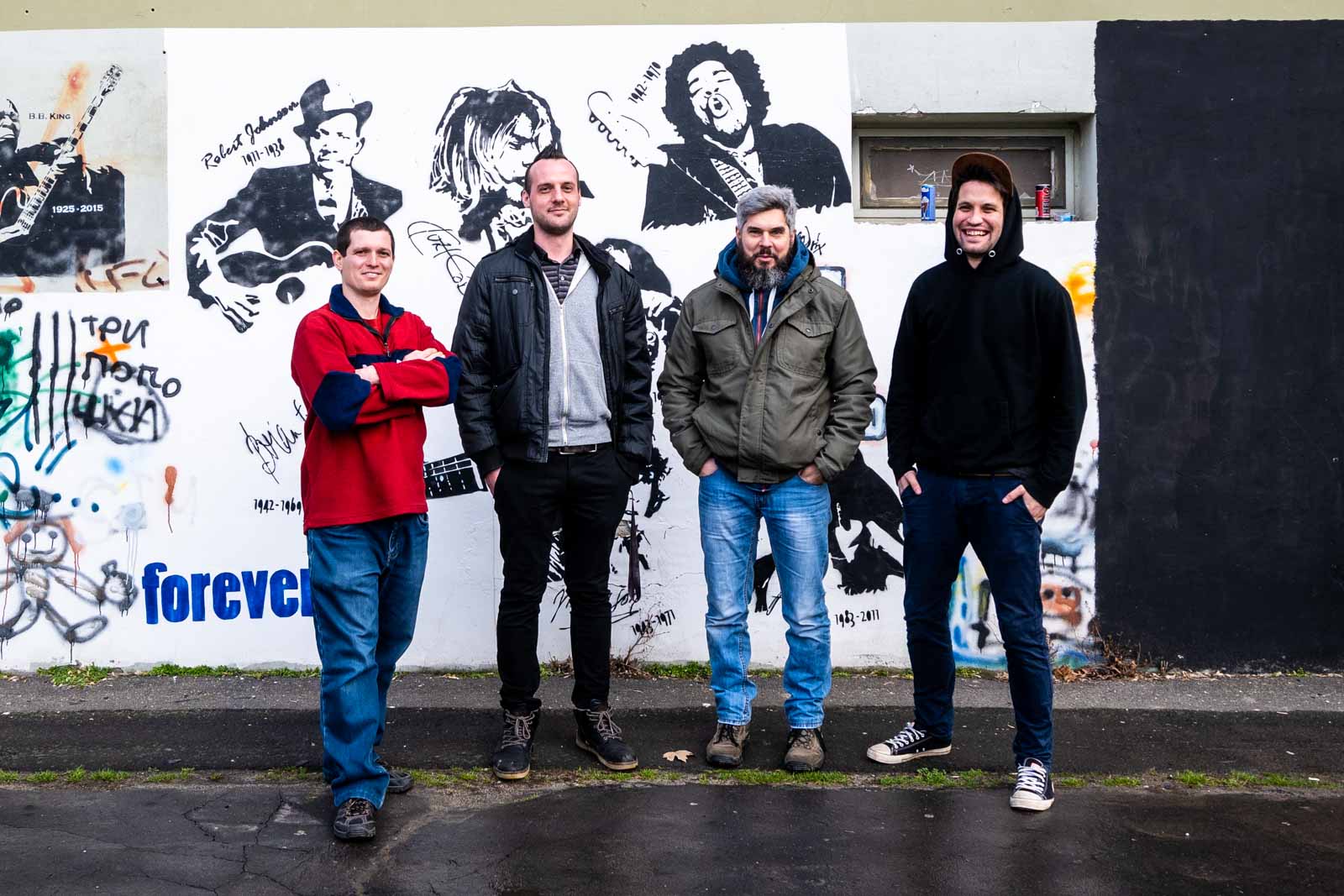 A Néma Revolverek, azaz Bereczky Zsolt, Mag Bogdán, Kupecz Tamás és Lovász Geri (Fotó: Babák Zoltán)