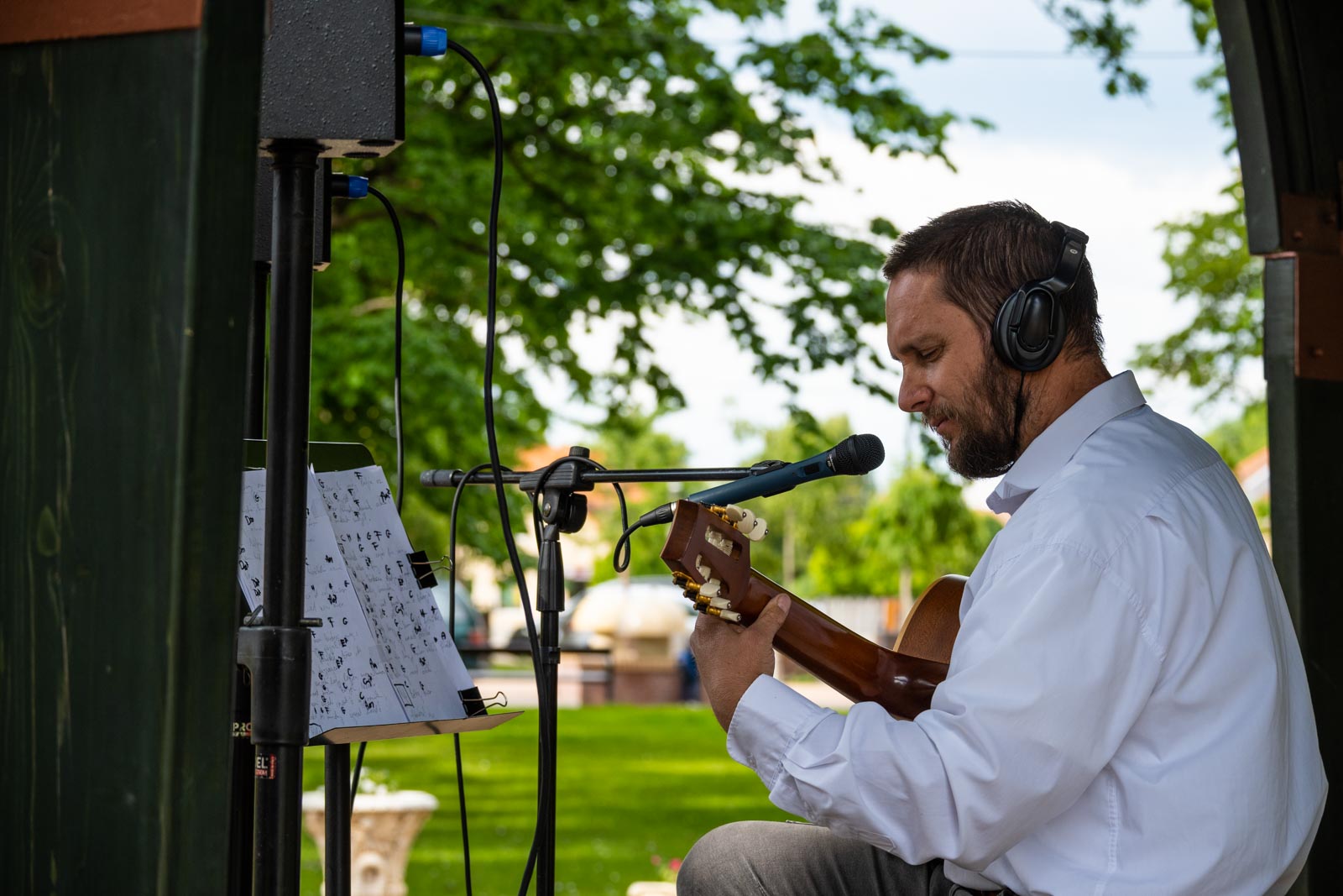 Molnár János a Zenepavilonnál (Fotó: Babák Zoltán)