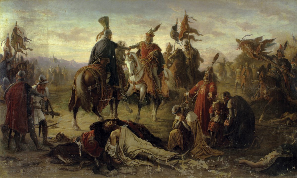 Kun László találkozása Habsburg Rudolffal Than Mór 1873-ban készült olajfestményén (Forrás: MNG)