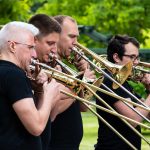 A Szegedi Harsonaegyüttes a Zenepavilonnál (Fotó: Babák Zoltán)