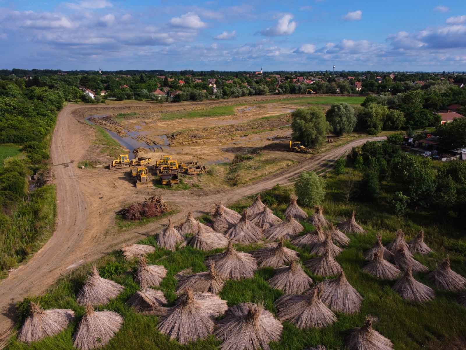 A békésszentandrási Pázsit-tó madártávlatból (Fotó: Babák Zoltán)