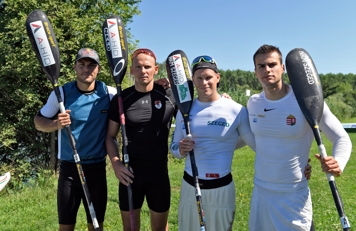 A Hüvös-csapat, Kuli Pisti jobbról (Fotó: kajakkenusport.hu)