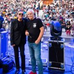 Koltay Gergely és Koltay Gábor 2020. július 23-án a Kormorán koncertje előtt a Szarvasi Vízi Színházban (Fotó: Babák Zoltán)