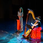 Kertész Mónika mezzoszoprán énekművész és Razvaljajeva Anasztázia hárfaművész (Fotó: Babák Zoltán)