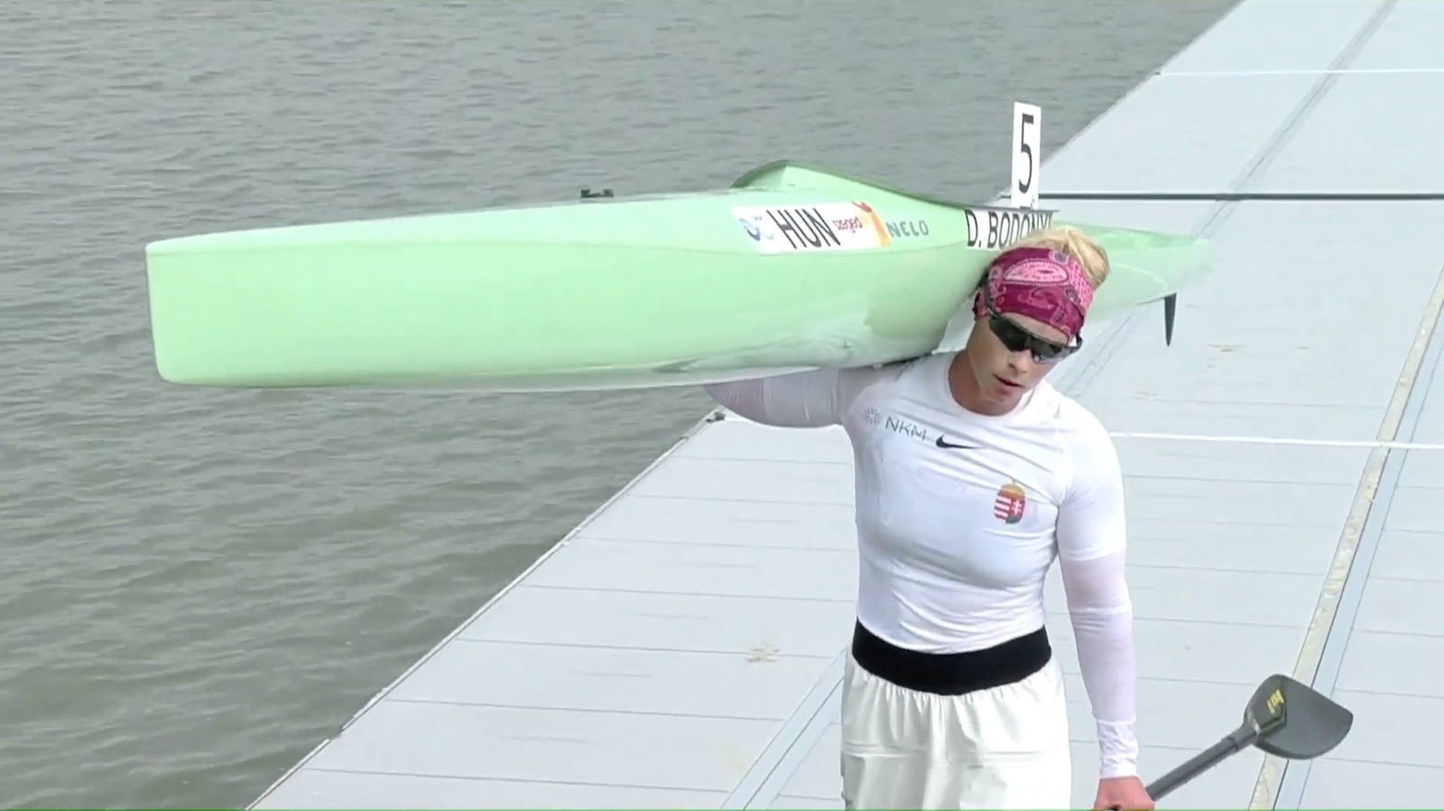 Bodonyi Dóra K1 500-as középfutama után (Fotó: ICF)