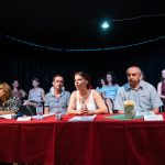 Dósa Zsuzsa a Sógornők sajtónyilvános olvasópróbáján (Fotó: Babák Zoltán)