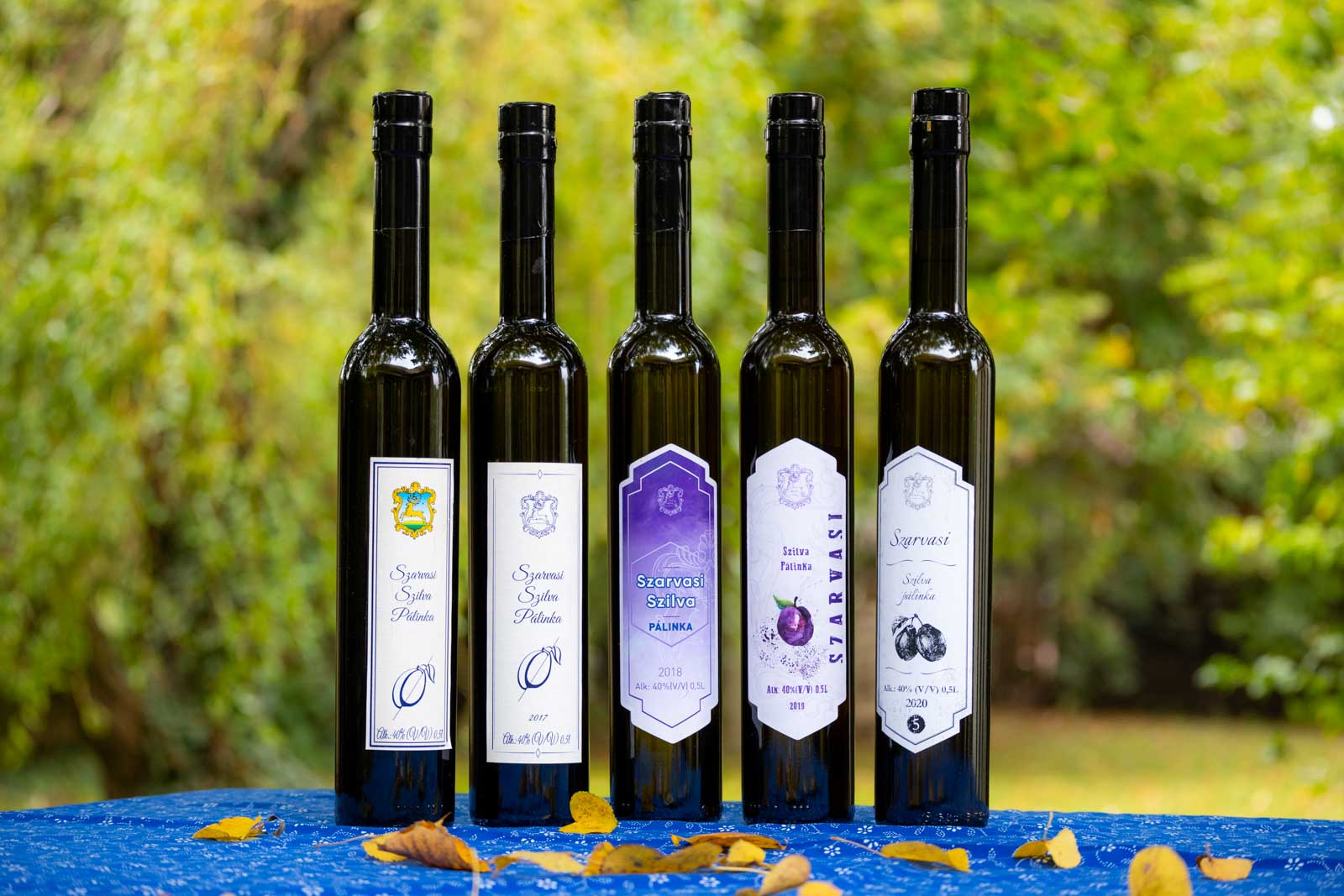 Szarvasi szíilvapálinkák sora 2016-2020-ig (Fotó: Babák Zoltán)