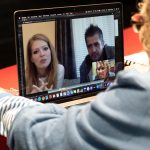 Tatár Bianka és Gulyás Levente az online interjú során (Fotó: Babák Zoltán)