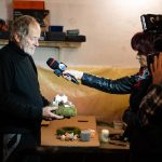 Lázár Mihályt interjúvolja Bakulya Anna (Körös TV) (Fotó: Babák Zoltán)