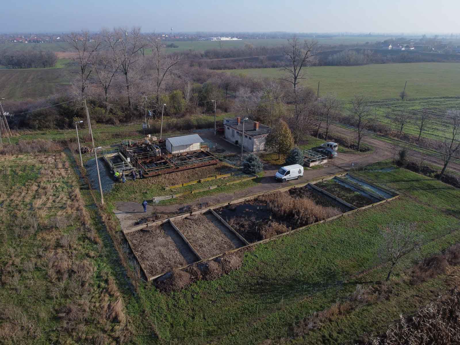 A békésszentandrási szennyvíztisztító telep jelenleg (Fotó: Babák Zoltán)