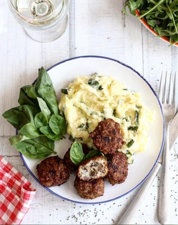 Chiamagos pulykafasírt bazsalikomos krumplipürével