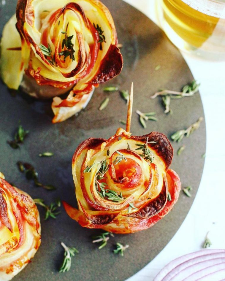 Krumplirózsák kolozsvári szalonnával