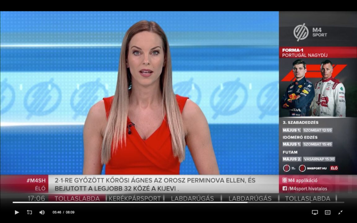 Lipcsei Betta az M4 sportműsorában