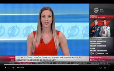 Lipcsei Betta az M4 sportműsorában