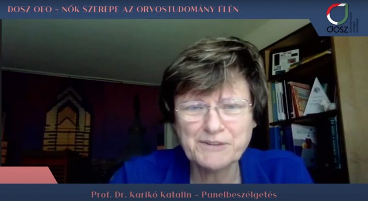 Dr. Karikó Katalin a Nők szerepe az orvostudomány élén című online konferencián