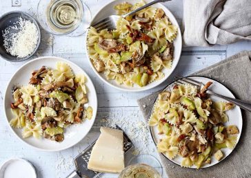 Erdei gombás-cukkinis pulykás masnitészta