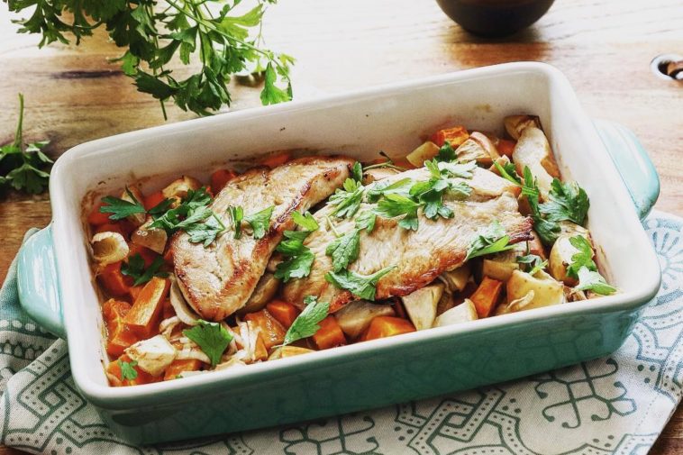 Almás-édesburgonyás pulykamell