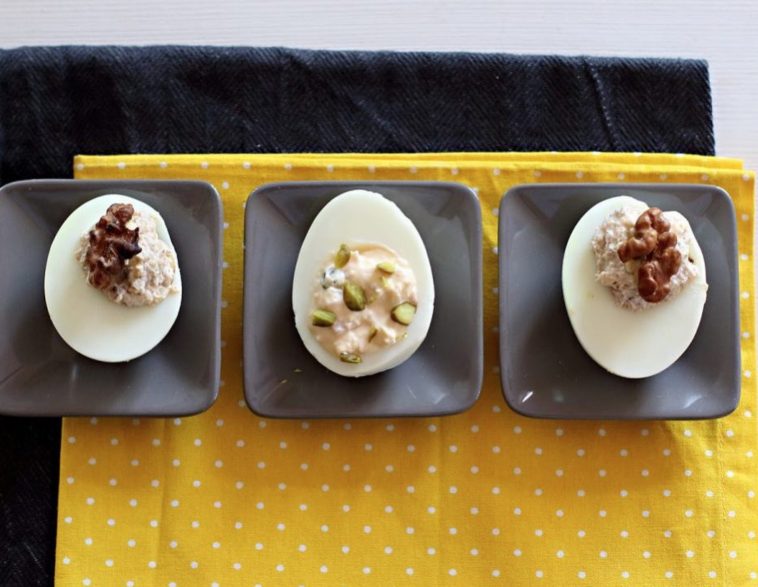 Tojás töltve pulykasonkával