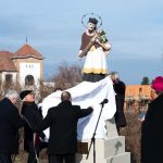 Nepomuki Szent János restaurált szobrának leleplezése 2021. november 27-én