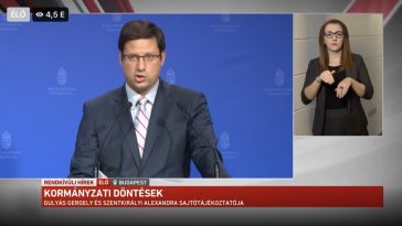 Gulyás Gergely a délutáni Kormányinfón