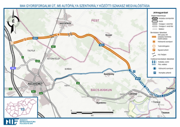 Az M44 Kecskemét-Szentkirály közötti szakasza