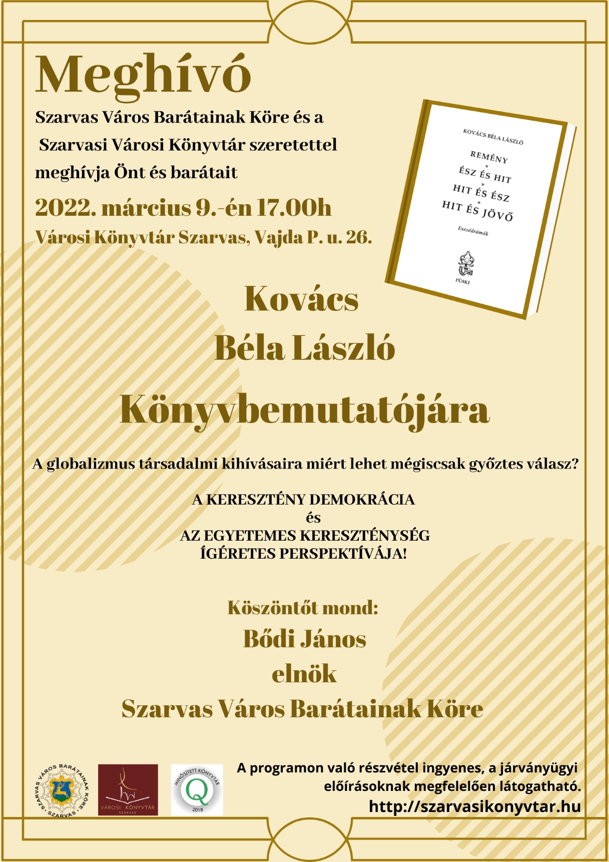 Kovács Béla László: Remény - Ész és Hit - Hit és Ész - Hit és Jövő