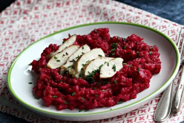 Céklás rizottó pulykamellel