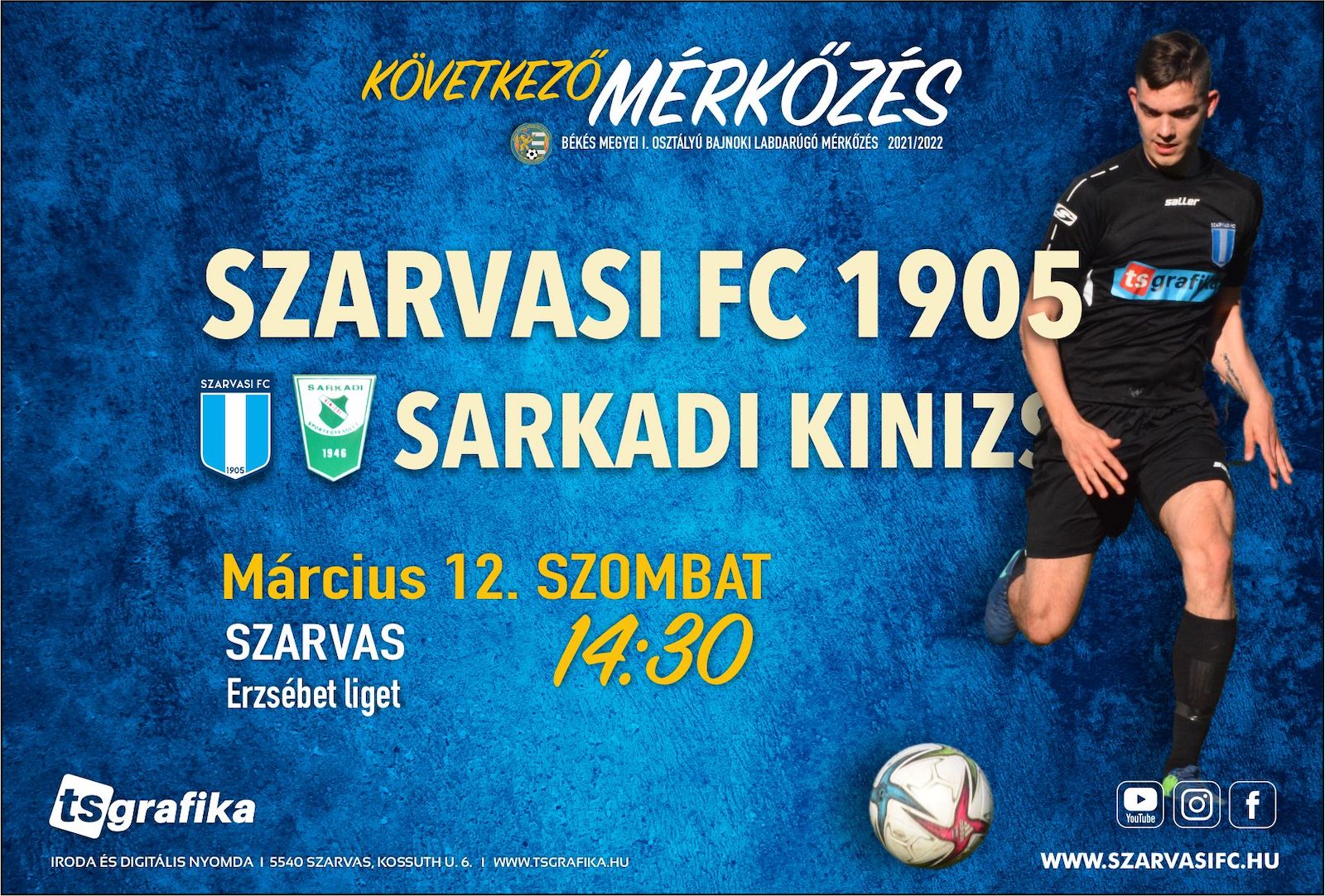 Szarvasi FC 1905 – Sarkadi Kinizsi LE