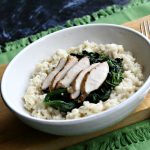 Spenótos pulykás rizottó