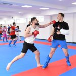 György Dániel Frankó Dániellel edz a szarvasi karateakadémián