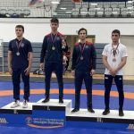 Tóth Patrik a dobogó 3. fokán (fehér pólóban)