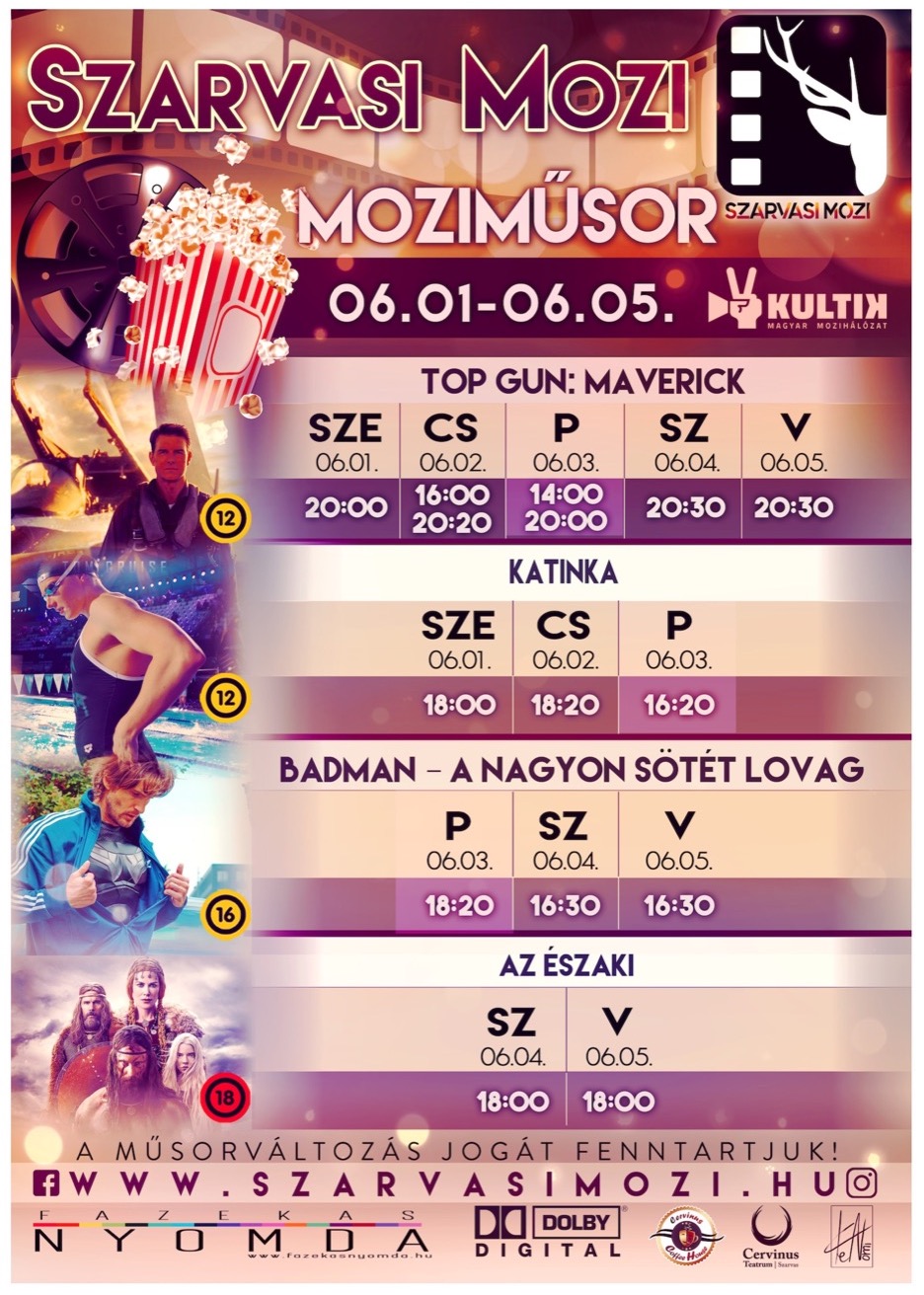 A Szarvasi Mozi műsora