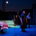 A kényszerből betyárrá lett Sándor és Herz Konrád szerepében Szente Árpád Csaba és Varga Viktor a Békési betyárok előadásán 2022. július 19-én