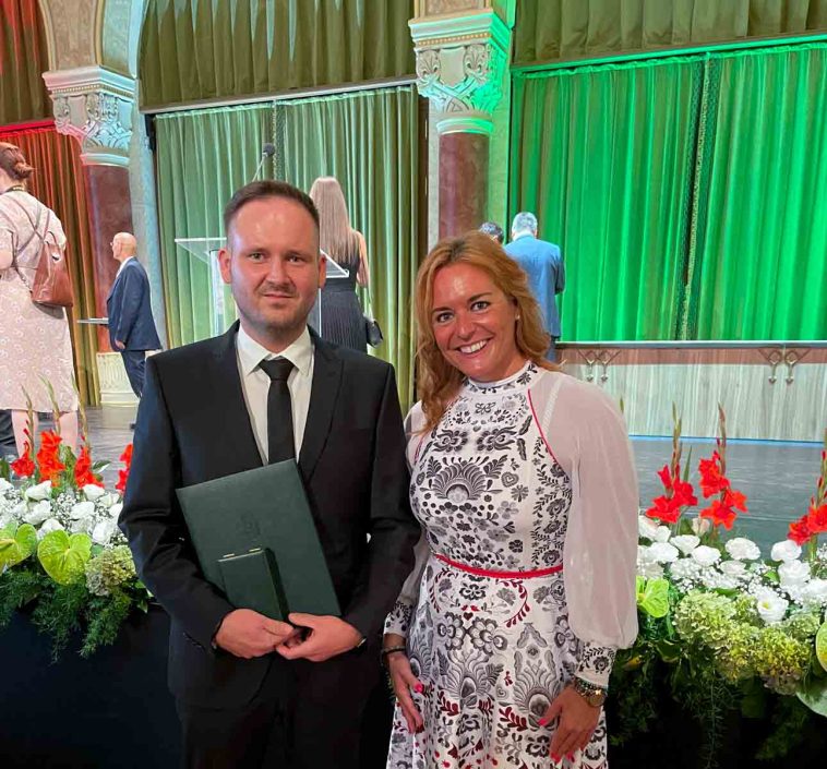 Povázsay Bence és Vitályos Eszer, a Kulturális és Innovációs Minisztérium parlamenti államtitkára