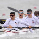 A magyar csapathajó: Ozsgyáni Bence, Hidvégi Zalán, Hidvégi Hunor és Keller Gergő