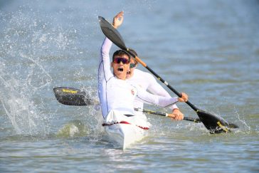 Ozsgyáni Bence és Keller Gergő az ifjúsági K-2 500 méter döntőjének befutója után