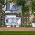 Az Erzsébet ligeti sportpálya készülő lelátója