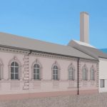 A Gál Ferenc Egyetem Padagógiai Karának Kossuth utcai jövőbeni homlokzata Váncza László építész jelenlegi tervei szerint