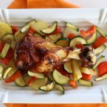 Fűszeres pulykaszárnyak serpenyős zöldségekkel