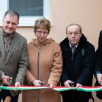 Dankó Béla, Gilanné Radványi Rózsa, Molnár József és Szegedi Balázs a csabacsűdi idősek klubjának átadóján 2023. január 24-én