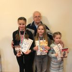 Csipai Maja Dorka, Vaszkó Natália és Kovács Georgina mesterükkel, Patkó Lajossal