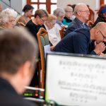 A békéért imádkoznak a szarvasi és békésszentandrási felekezetek tagjai 2023. április 12-én.