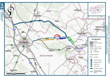 Az M44-es és a hozzá kapcsolódó útfejlesztések (alaptérkép: magyarepitok.hu)