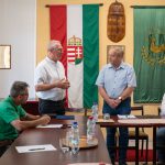 Dr. Kiss Imre plébános búcsúzik a csabacsűdi testülettől 2023. július 27-én.