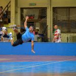 Bakró Krisztián nem ismer elveszett labdát a Gym Bro - Gólgyártók mérkőzésen.