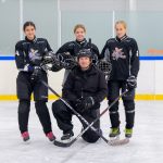 Ardai Virág, Patay Sára és Patay Panna edzőjükkel Kohut Pállal.